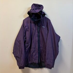 Men's Vintage 90s Patagonia Glade Runner Jacket, Mens L Hooded Parka Purple